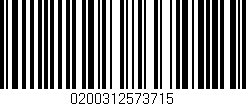 Código de barras (EAN, GTIN, SKU, ISBN): '0200312573715'