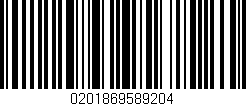 Código de barras (EAN, GTIN, SKU, ISBN): '0201869589204'