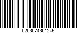 Código de barras (EAN, GTIN, SKU, ISBN): '0203074601245'