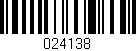 Código de barras (EAN, GTIN, SKU, ISBN): '024138'