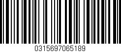 Código de barras (EAN, GTIN, SKU, ISBN): '0315697065189'