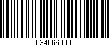 Código de barras (EAN, GTIN, SKU, ISBN): '034066000I'