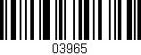 Código de barras (EAN, GTIN, SKU, ISBN): '03965'