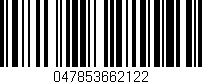 Código de barras (EAN, GTIN, SKU, ISBN): '047853662122'