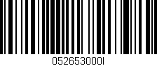 Código de barras (EAN, GTIN, SKU, ISBN): '052653000I'