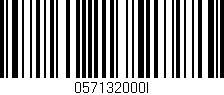 Código de barras (EAN, GTIN, SKU, ISBN): '057132000I'