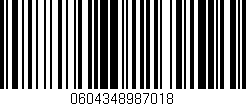 Código de barras (EAN, GTIN, SKU, ISBN): '0604348987018'