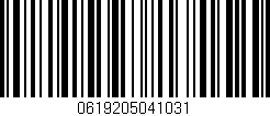 Código de barras (EAN, GTIN, SKU, ISBN): '0619205041031'