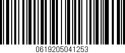 Código de barras (EAN, GTIN, SKU, ISBN): '0619205041253'