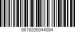Código de barras (EAN, GTIN, SKU, ISBN): '0619205044094'