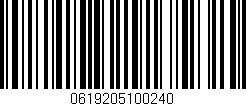 Código de barras (EAN, GTIN, SKU, ISBN): '0619205100240'