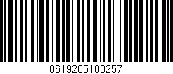 Código de barras (EAN, GTIN, SKU, ISBN): '0619205100257'