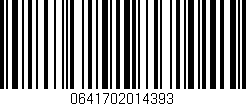 Código de barras (EAN, GTIN, SKU, ISBN): '0641702014393'