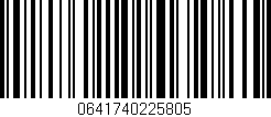 Código de barras (EAN, GTIN, SKU, ISBN): '0641740225805'