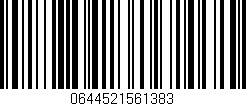 Código de barras (EAN, GTIN, SKU, ISBN): '0644521561383'