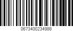 Código de barras (EAN, GTIN, SKU, ISBN): '0673400234988'