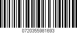 Código de barras (EAN, GTIN, SKU, ISBN): '0720355981693'