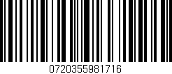 Código de barras (EAN, GTIN, SKU, ISBN): '0720355981716'