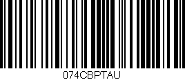 Código de barras (EAN, GTIN, SKU, ISBN): '074CBPTAU'