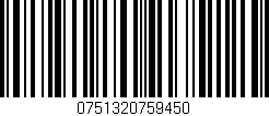 Código de barras (EAN, GTIN, SKU, ISBN): '0751320759450'