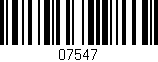 Código de barras (EAN, GTIN, SKU, ISBN): '07547'