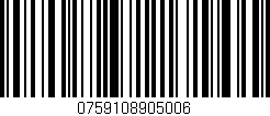 Código de barras (EAN, GTIN, SKU, ISBN): '0759108905006'