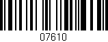 Código de barras (EAN, GTIN, SKU, ISBN): '07610'