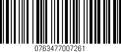 Código de barras (EAN, GTIN, SKU, ISBN): '0763477007261'