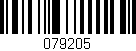 Código de barras (EAN, GTIN, SKU, ISBN): '079205'
