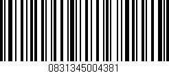 Código de barras (EAN, GTIN, SKU, ISBN): '0831345004381'