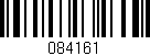 Código de barras (EAN, GTIN, SKU, ISBN): '084161'