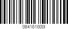 Código de barras (EAN, GTIN, SKU, ISBN): '084161000I'