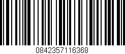 Código de barras (EAN, GTIN, SKU, ISBN): '0842357116368'