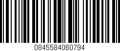 Código de barras (EAN, GTIN, SKU, ISBN): '0845584060794'