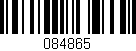 Código de barras (EAN, GTIN, SKU, ISBN): '084865'