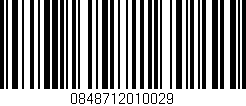 Código de barras (EAN, GTIN, SKU, ISBN): '0848712010029'