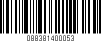 Código de barras (EAN, GTIN, SKU, ISBN): '088381400053'