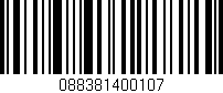 Código de barras (EAN, GTIN, SKU, ISBN): '088381400107'