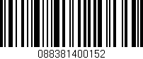 Código de barras (EAN, GTIN, SKU, ISBN): '088381400152'