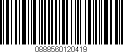 Código de barras (EAN, GTIN, SKU, ISBN): '0888560120419'