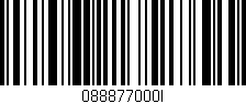 Código de barras (EAN, GTIN, SKU, ISBN): '088877000I'