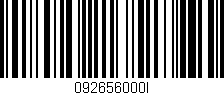 Código de barras (EAN, GTIN, SKU, ISBN): '092656000I'