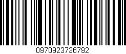 Código de barras (EAN, GTIN, SKU, ISBN): '0970923736792'