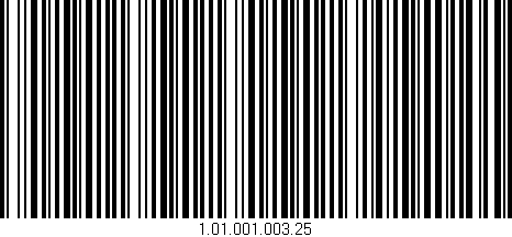 Código de barras (EAN, GTIN, SKU, ISBN): '1.01.001.003.25'