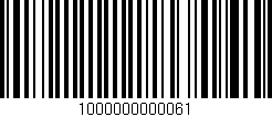 Código de barras (EAN, GTIN, SKU, ISBN): '1000000000061'
