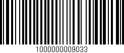 Código de barras (EAN, GTIN, SKU, ISBN): '1000000009033'