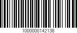 Código de barras (EAN, GTIN, SKU, ISBN): '1000000142136'