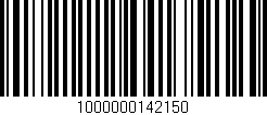 Código de barras (EAN, GTIN, SKU, ISBN): '1000000142150'
