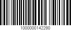 Código de barras (EAN, GTIN, SKU, ISBN): '1000000142280'
