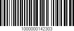 Código de barras (EAN, GTIN, SKU, ISBN): '1000000142303'